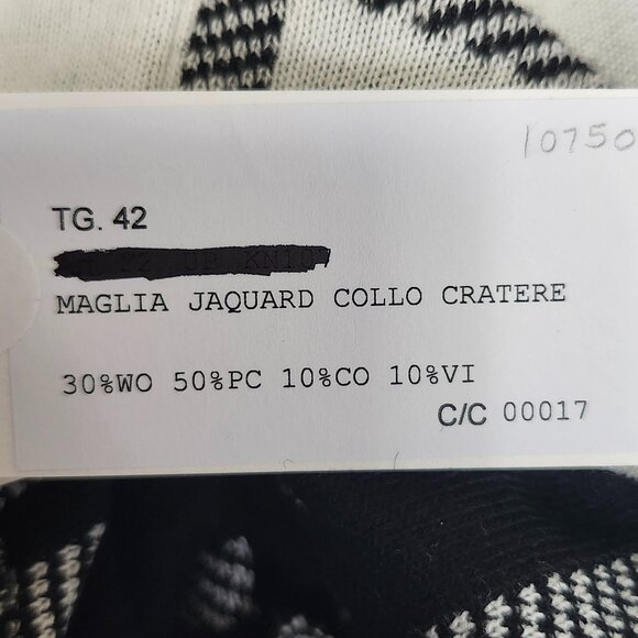 Up To You Women's White/Black Striped Cowl Neck Sweater Size S - Picture 4 of 8